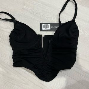 Black corset from white fox